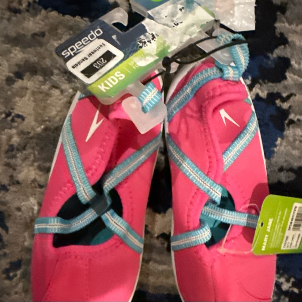 Speedo Mary Jane Shoes, Kids L 9-10 Great for the Water, Pink Taffy Color, NEW - Picture 5 of 5